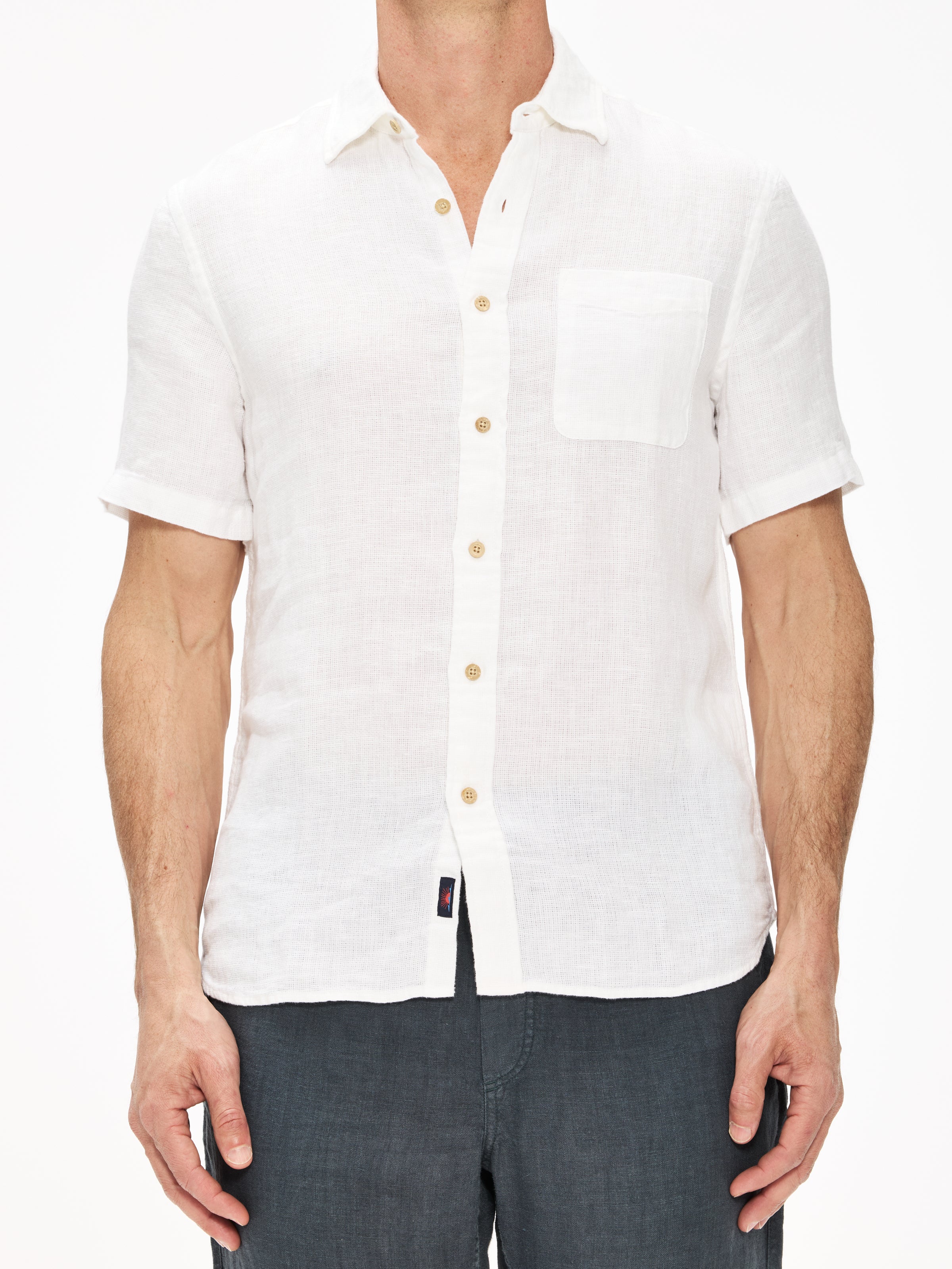 Faherty Short Sleeve Palma Linen Shirt