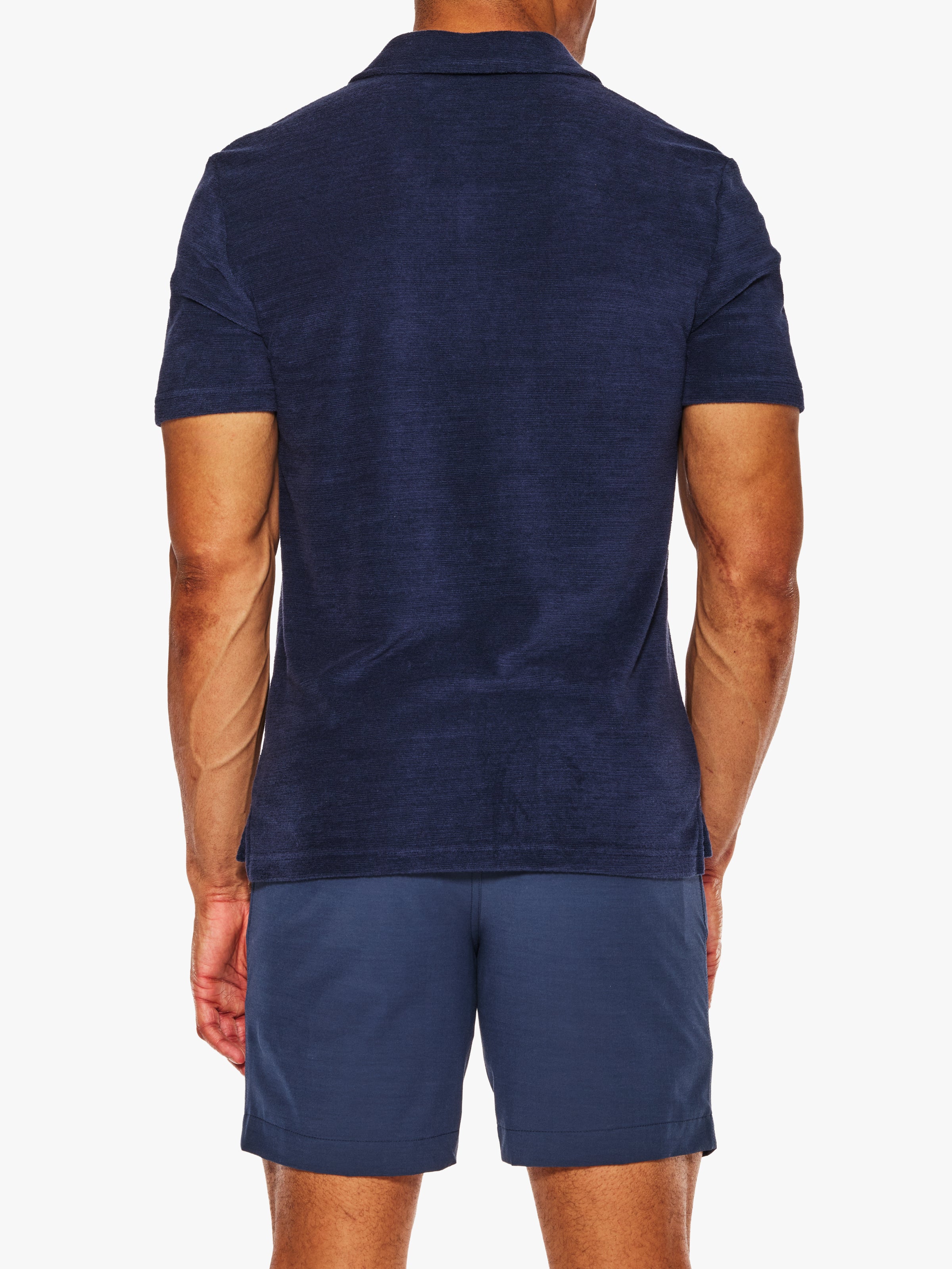 Faherty Cabana Towel Terry Surf Stripe Polo
