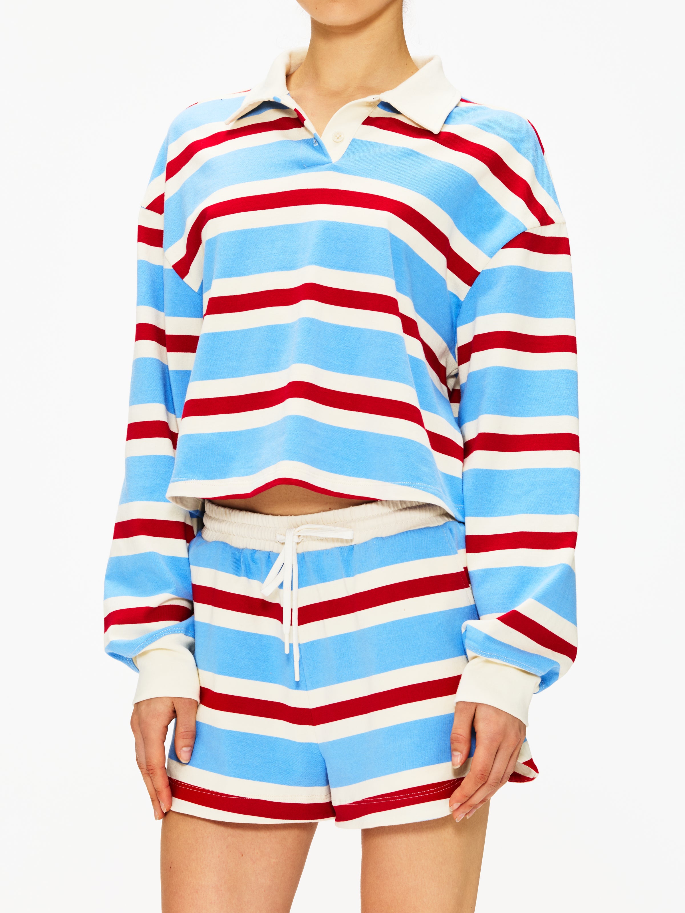 Year of Ours Striped Cotton Jersey Rugby