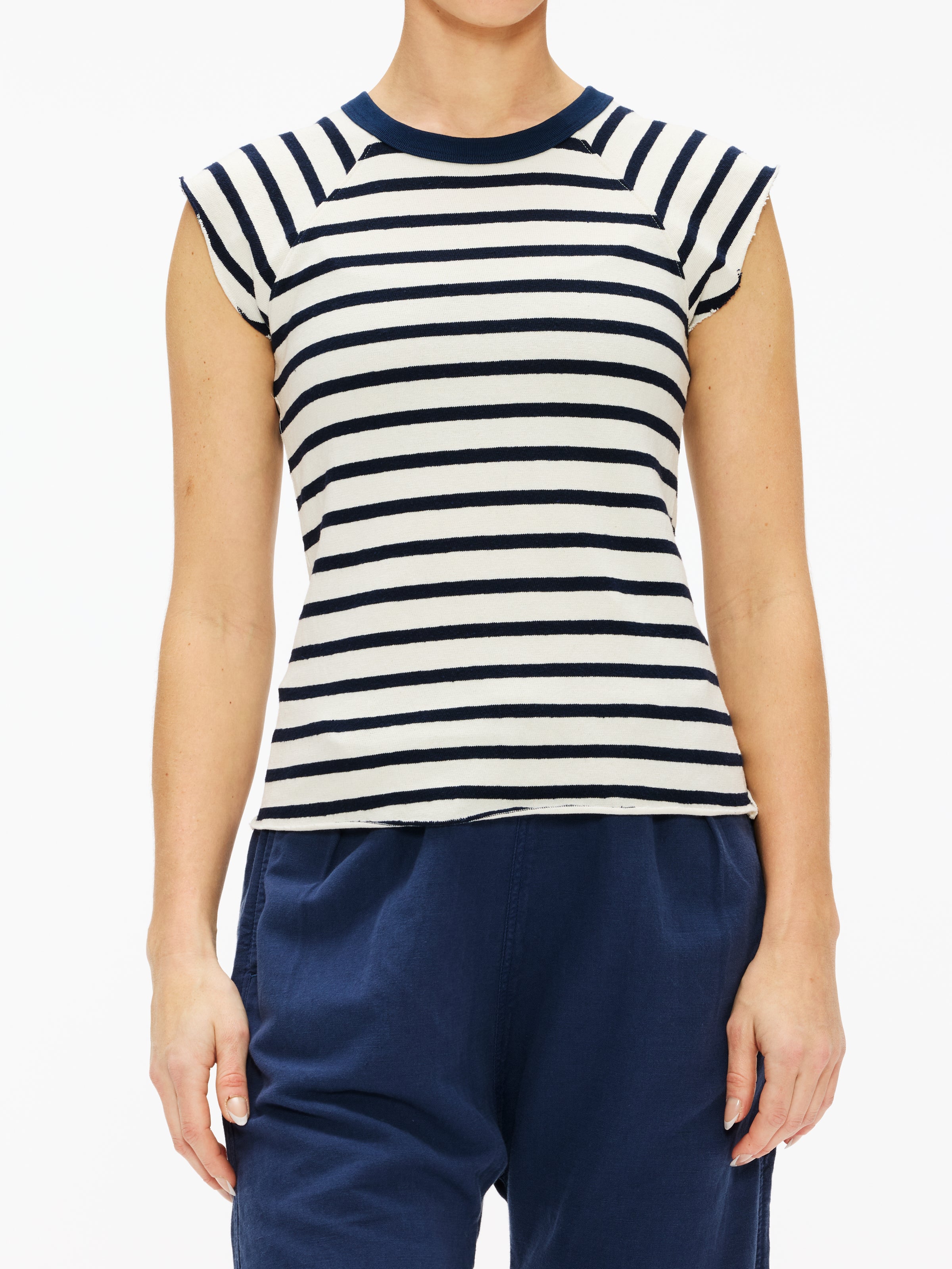 NSF Chloe Fitted Raglan Stripe