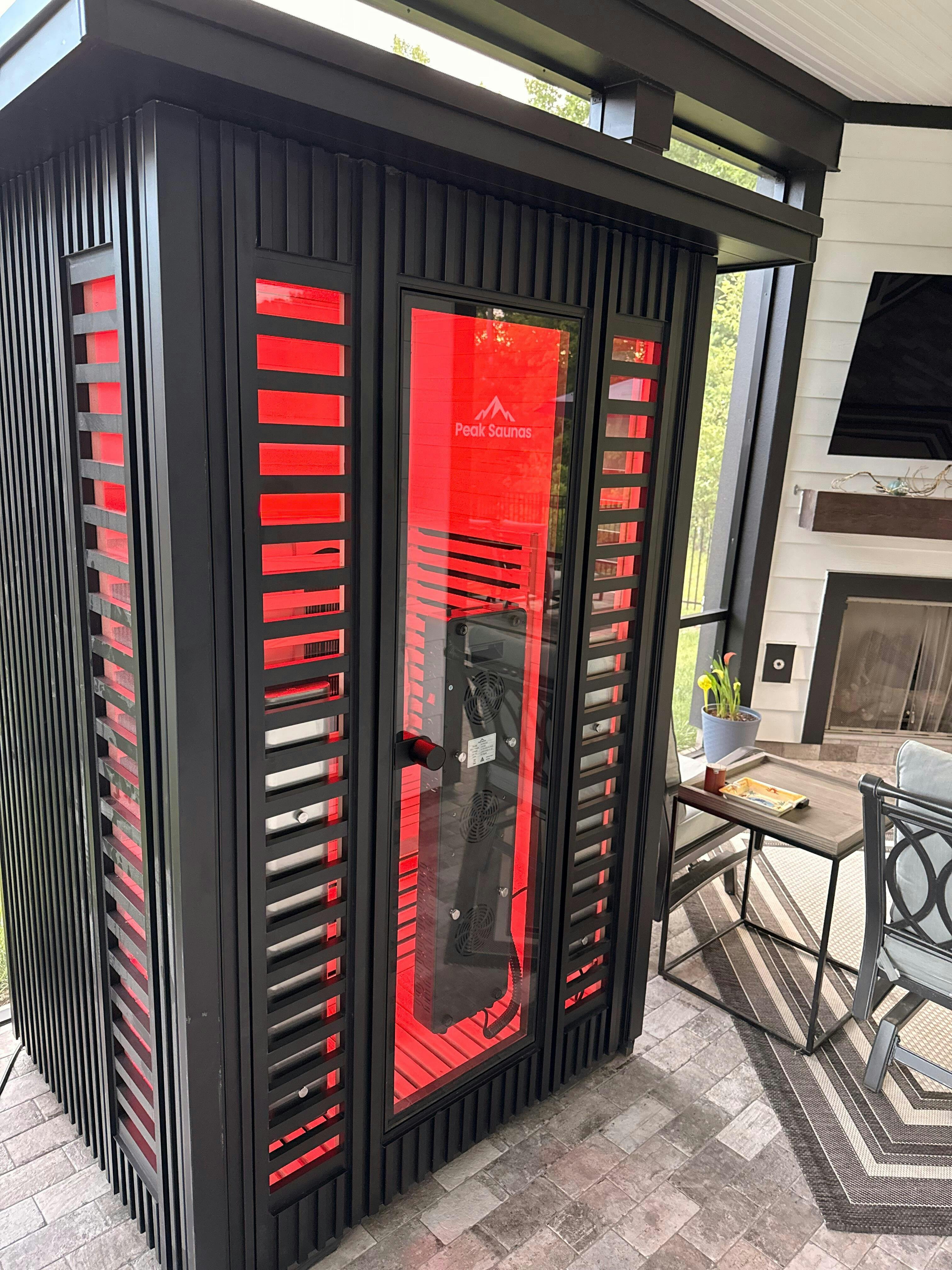 Patagonia 2-Person Outdoor Full Spectrum Infrared Sauna with Full-Body Medical-Grade Red Light Therapy and Smart WiFi App Control