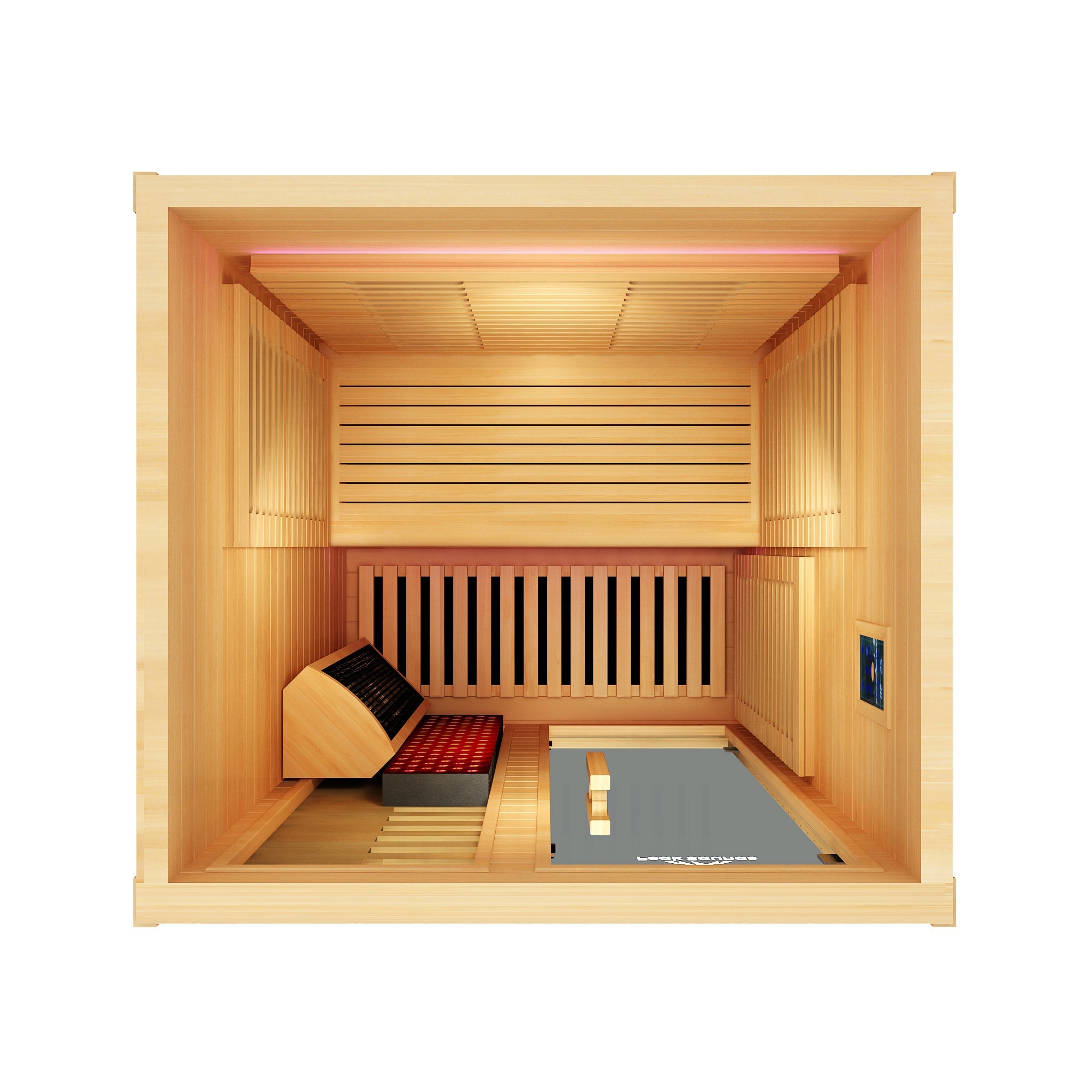 Everest 2-Person Full Spectrum Infrared Sauna with Full-Body Medical-Grade Red Light Therapy & Smart WiFi App Control