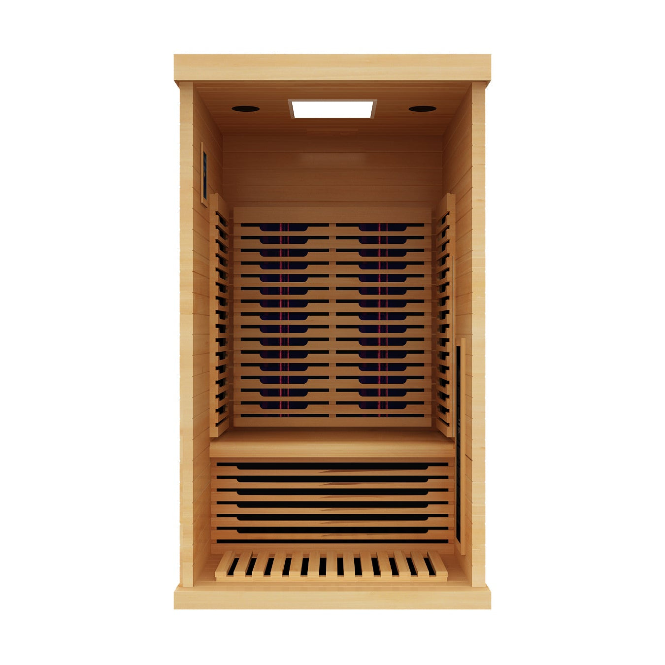 Shasta 1-Person Full Spectrum Infrared Sauna with Full-Body Medical-Grade Red Light Therapy & Smart WiFi App Control