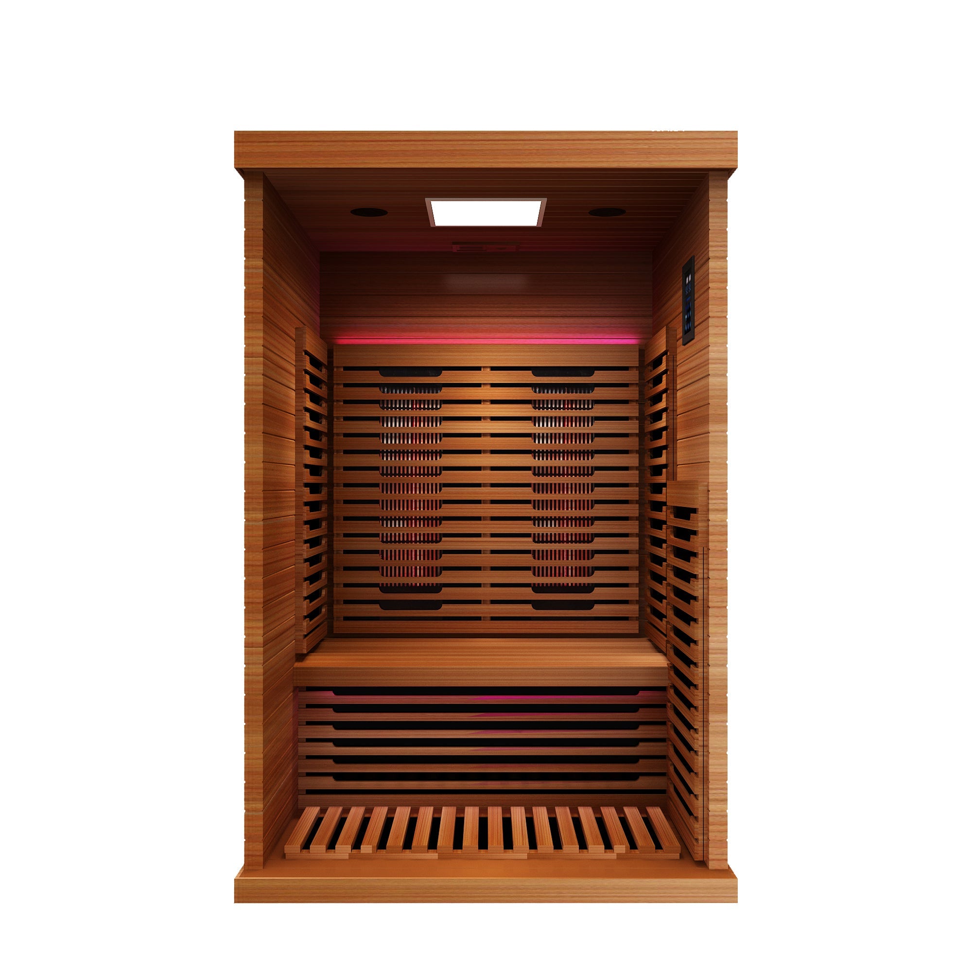 Fuji 2-Person Full Spectrum Infrared Sauna with Full-Body Medical-Grade Red Light Therapy & Smart WiFi App Control