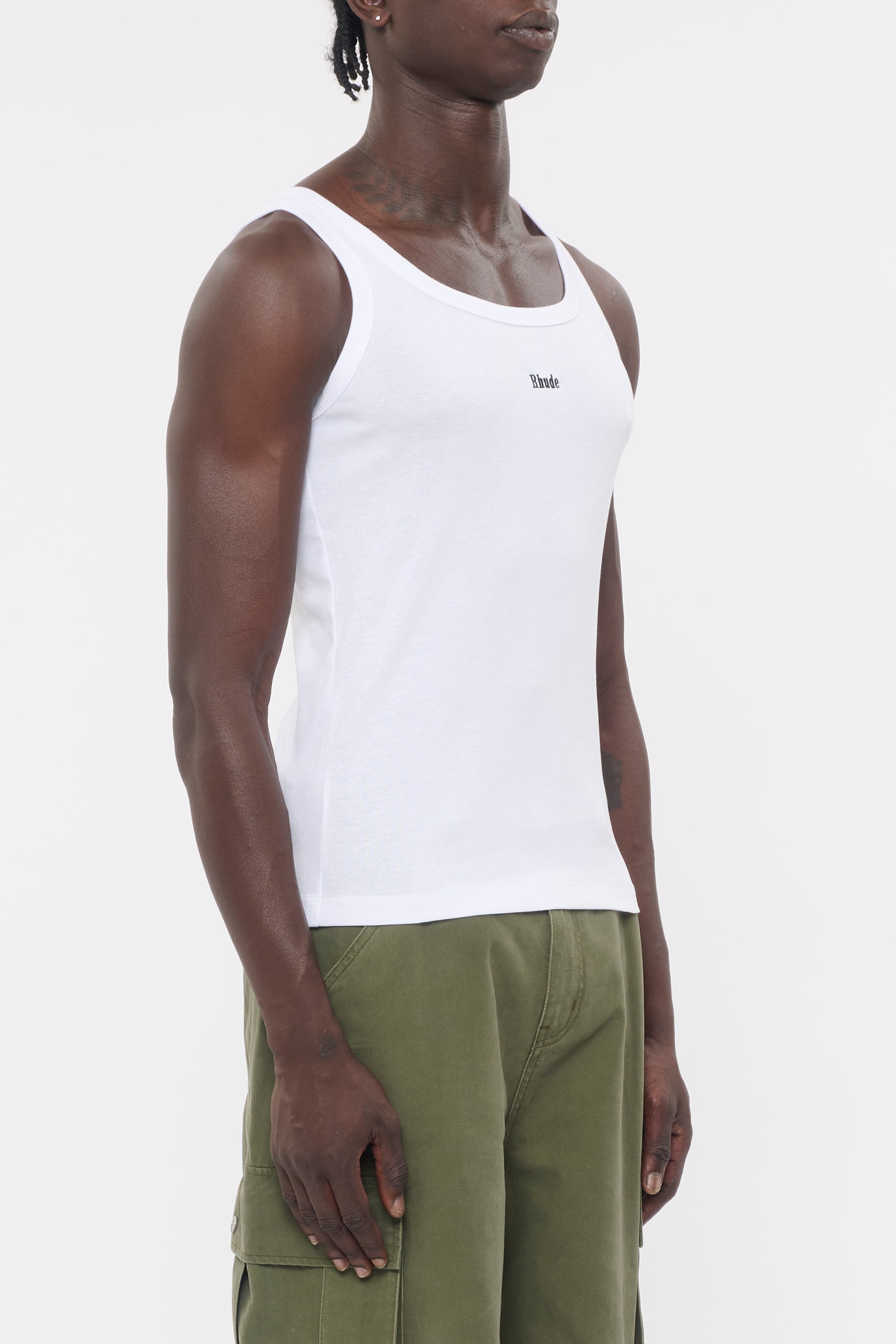 Rhude Logo Ribbed Tank Top