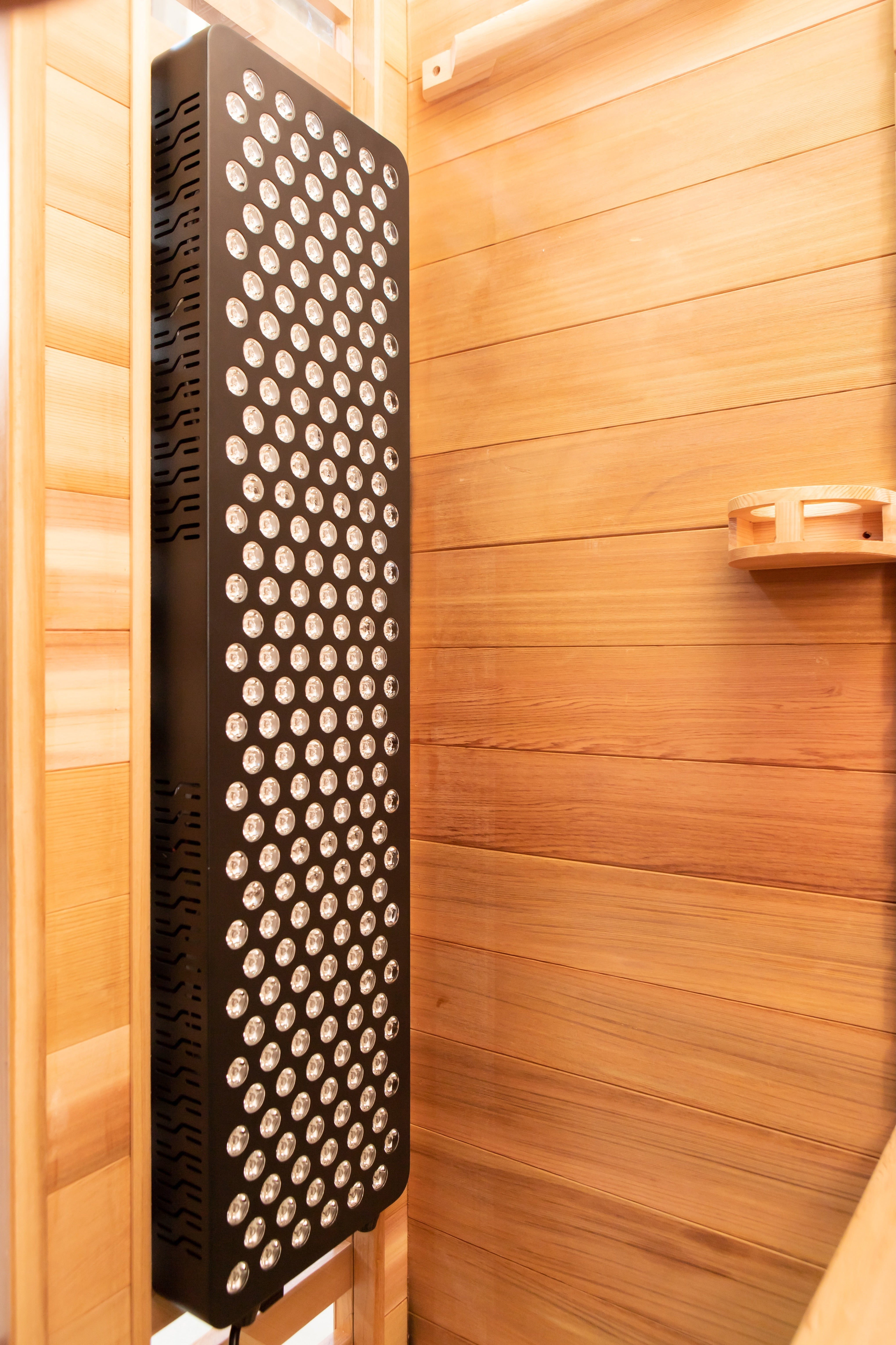 Rainier 1-Person Full Spectrum Infrared Sauna with Full-Body Medical-Grade Red Light Therapy & Smart WiFi App Control