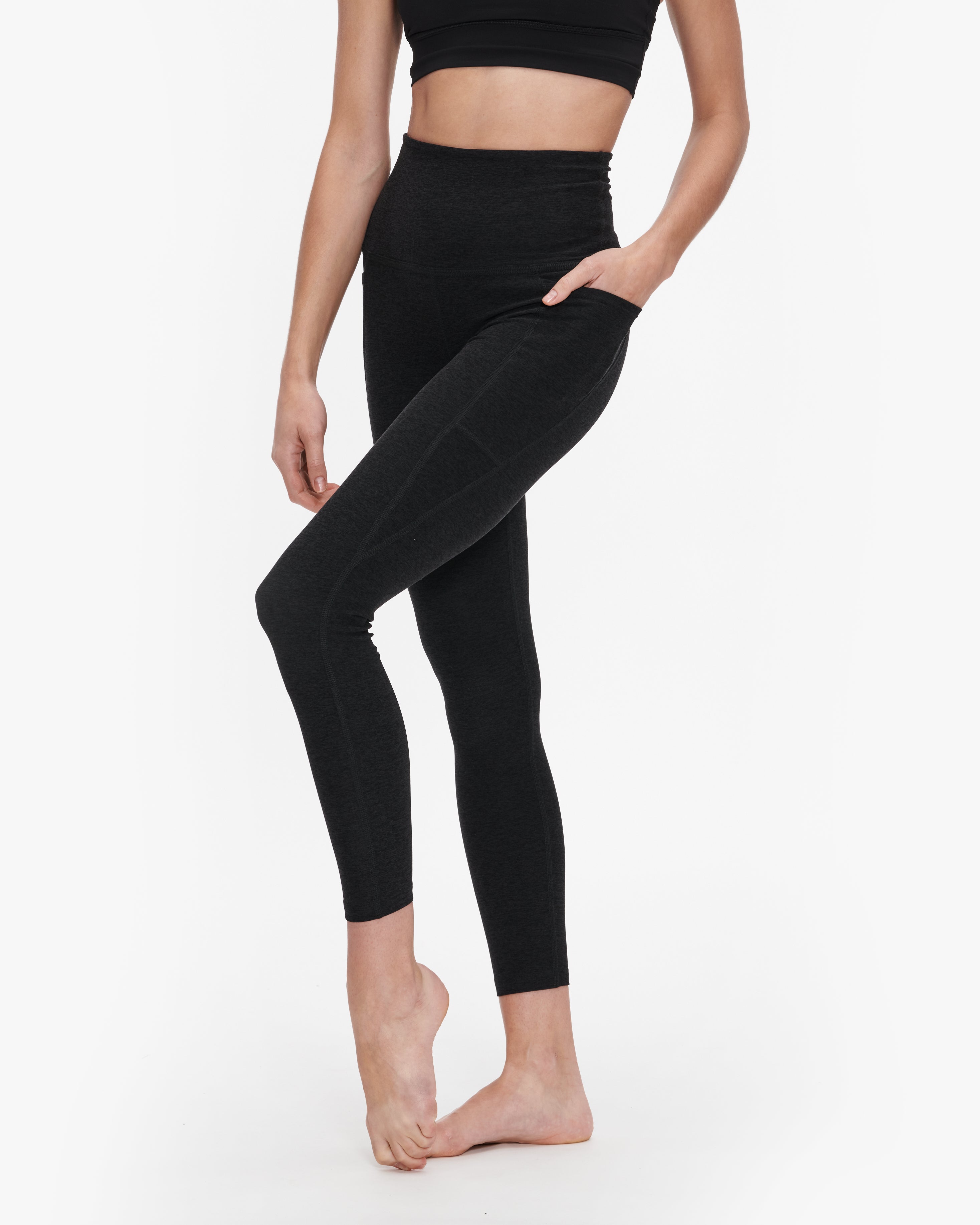 BEYOND YOGA SPACEDYE OUT OF POCKET HIGH WAISTED MIDI LEGGING