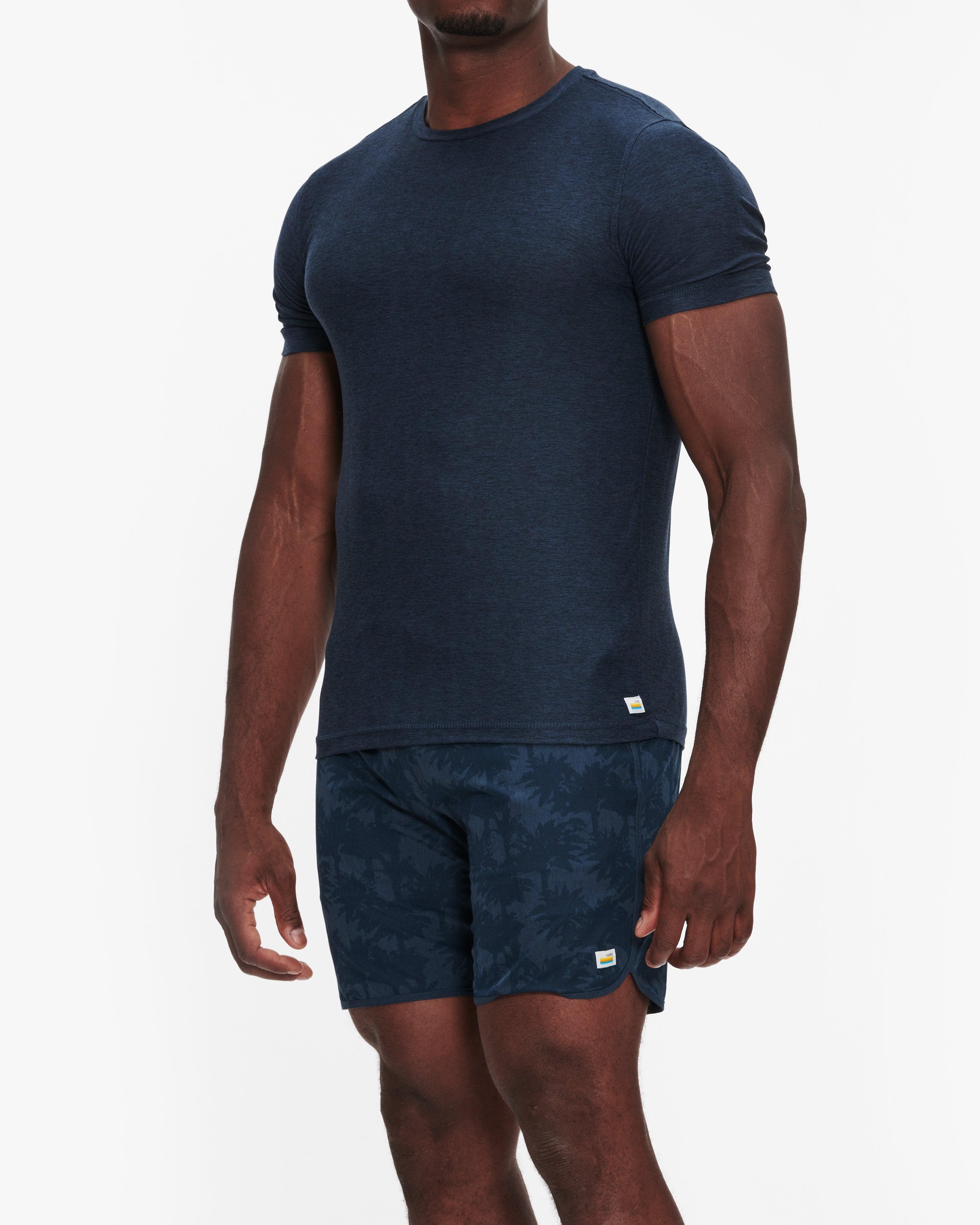 VUORI STRATO TECH TEE NAVY HEATHER