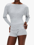 Adanola Knit Boat Neck Top