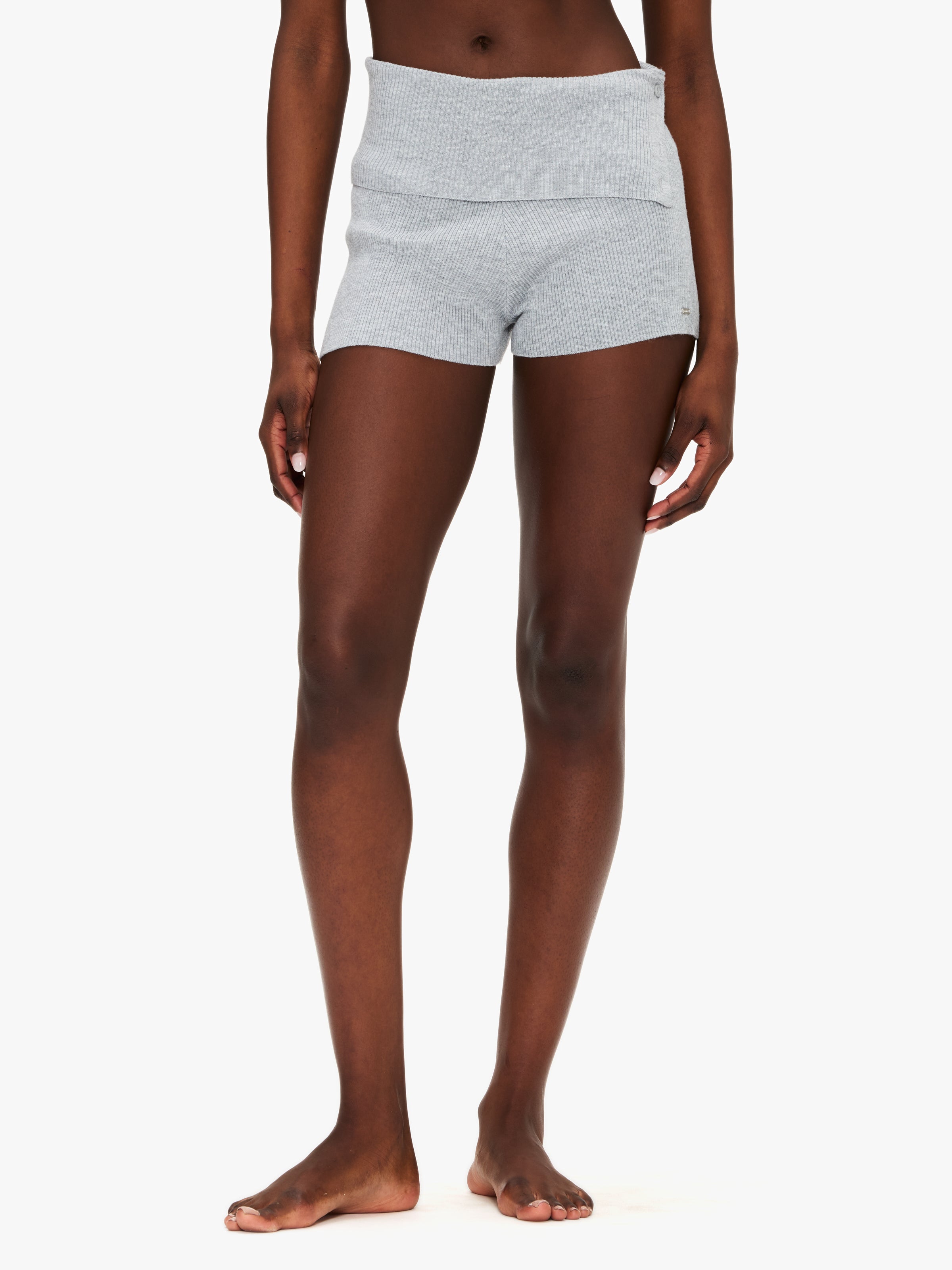Adanola Knit Fold Over Rib Shorts