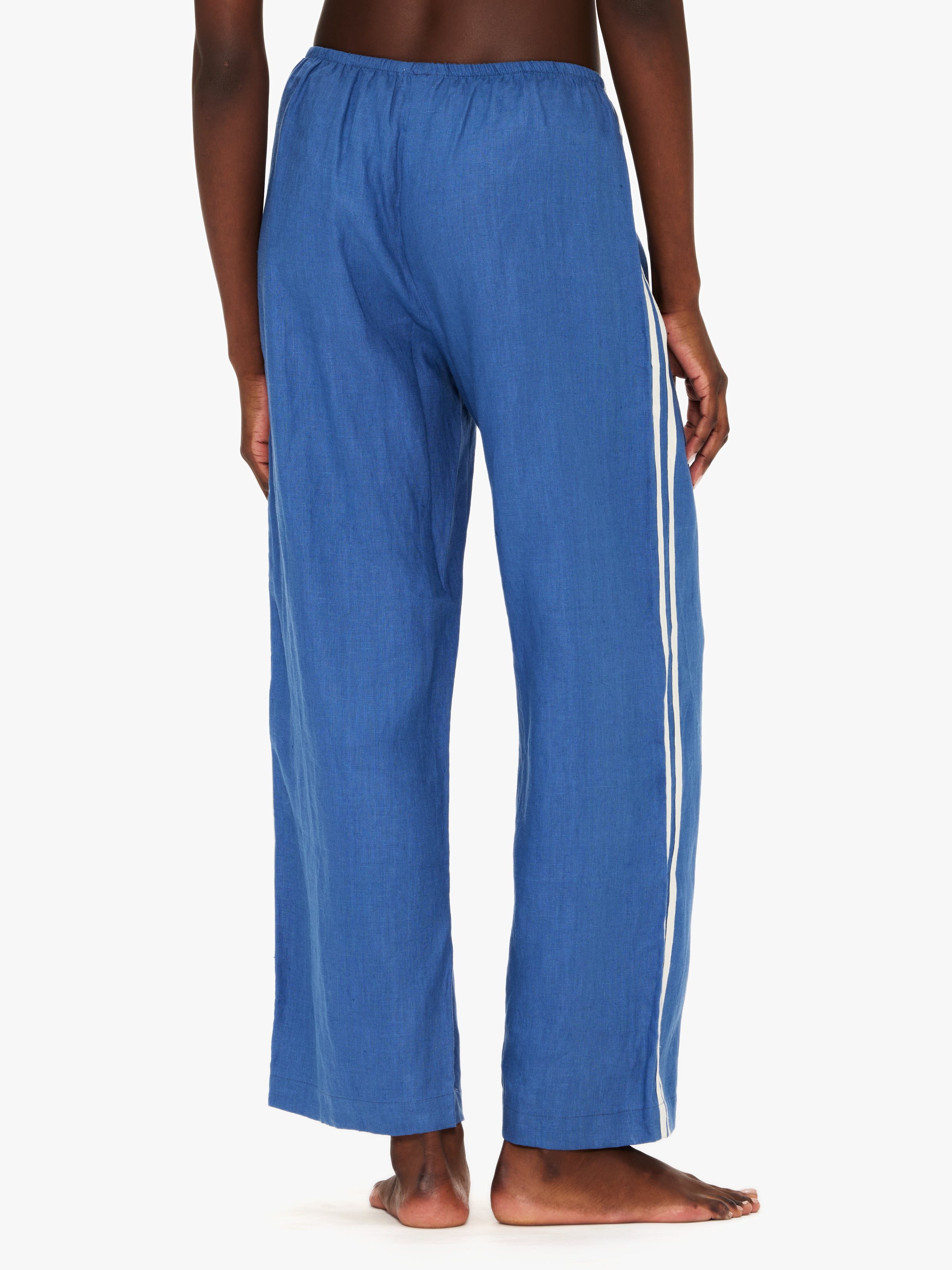 Donni The Linen Crop Racer Stripe Pant