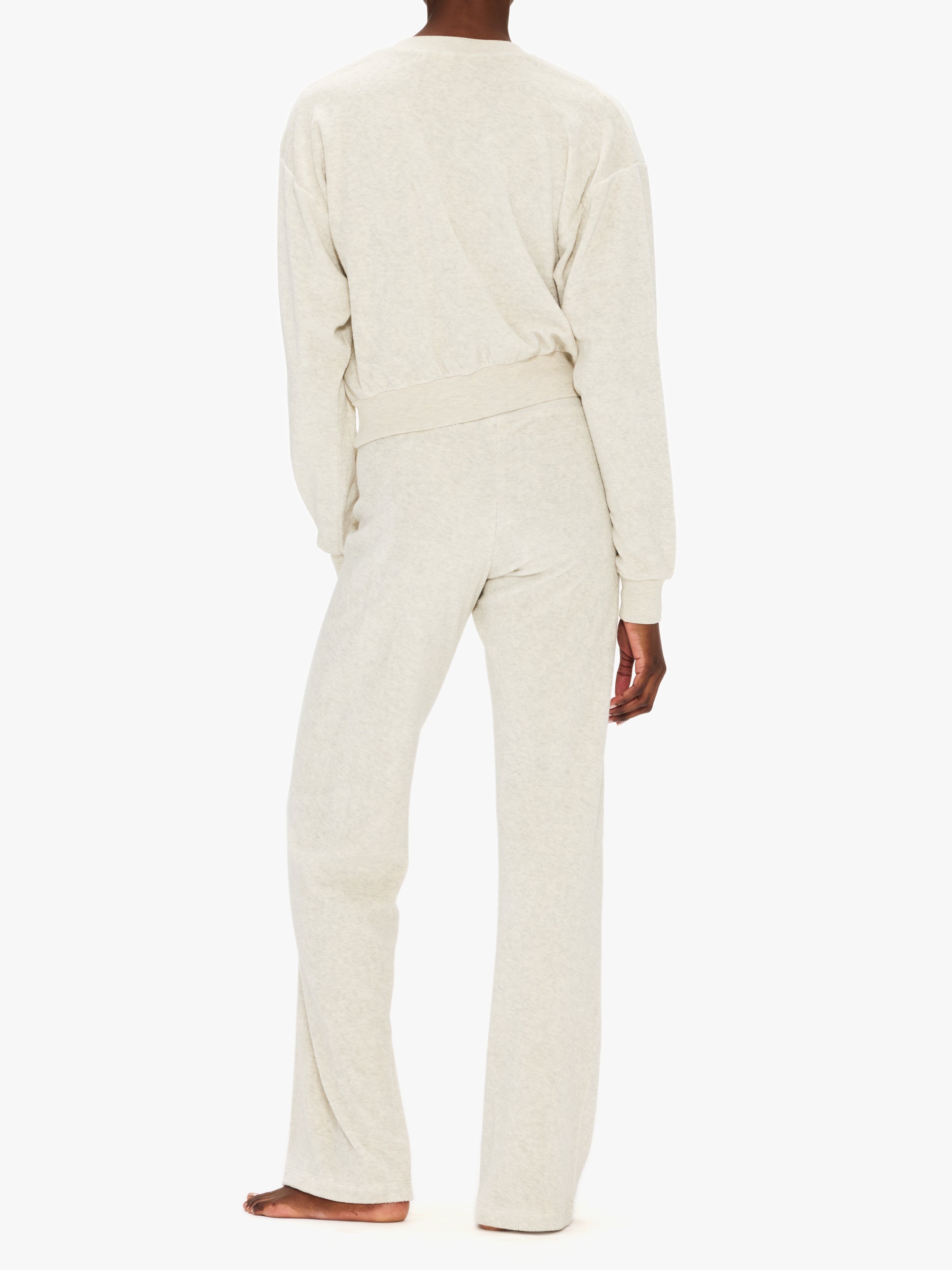 Eterne Cropped V-Neck Sweatshirt