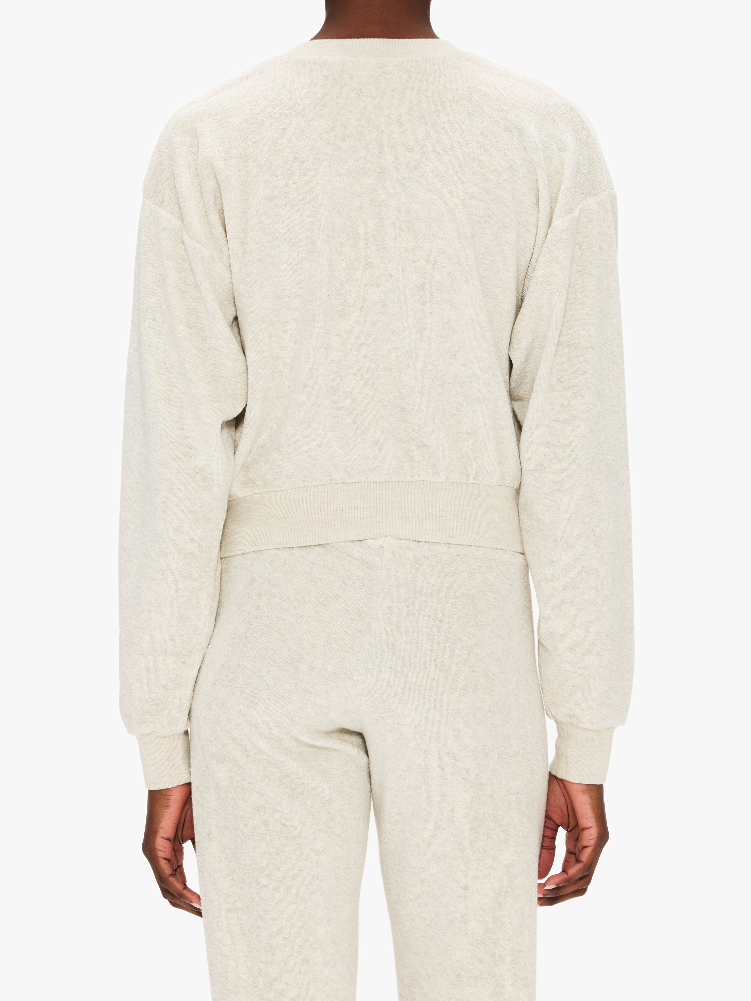 Eterne Cropped V-Neck Sweatshirt