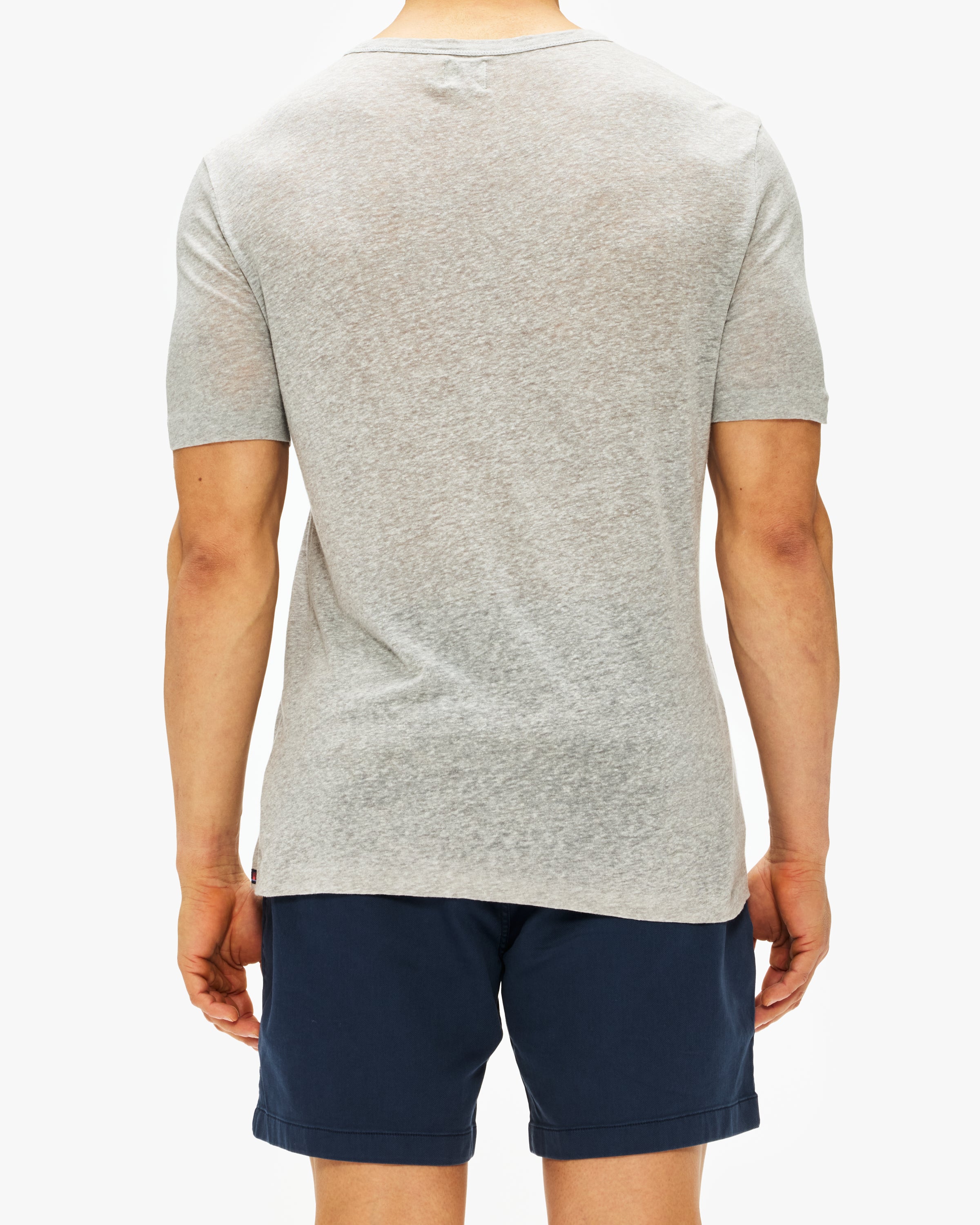 Faherty Short Sleeve Vintage Chambray Tee