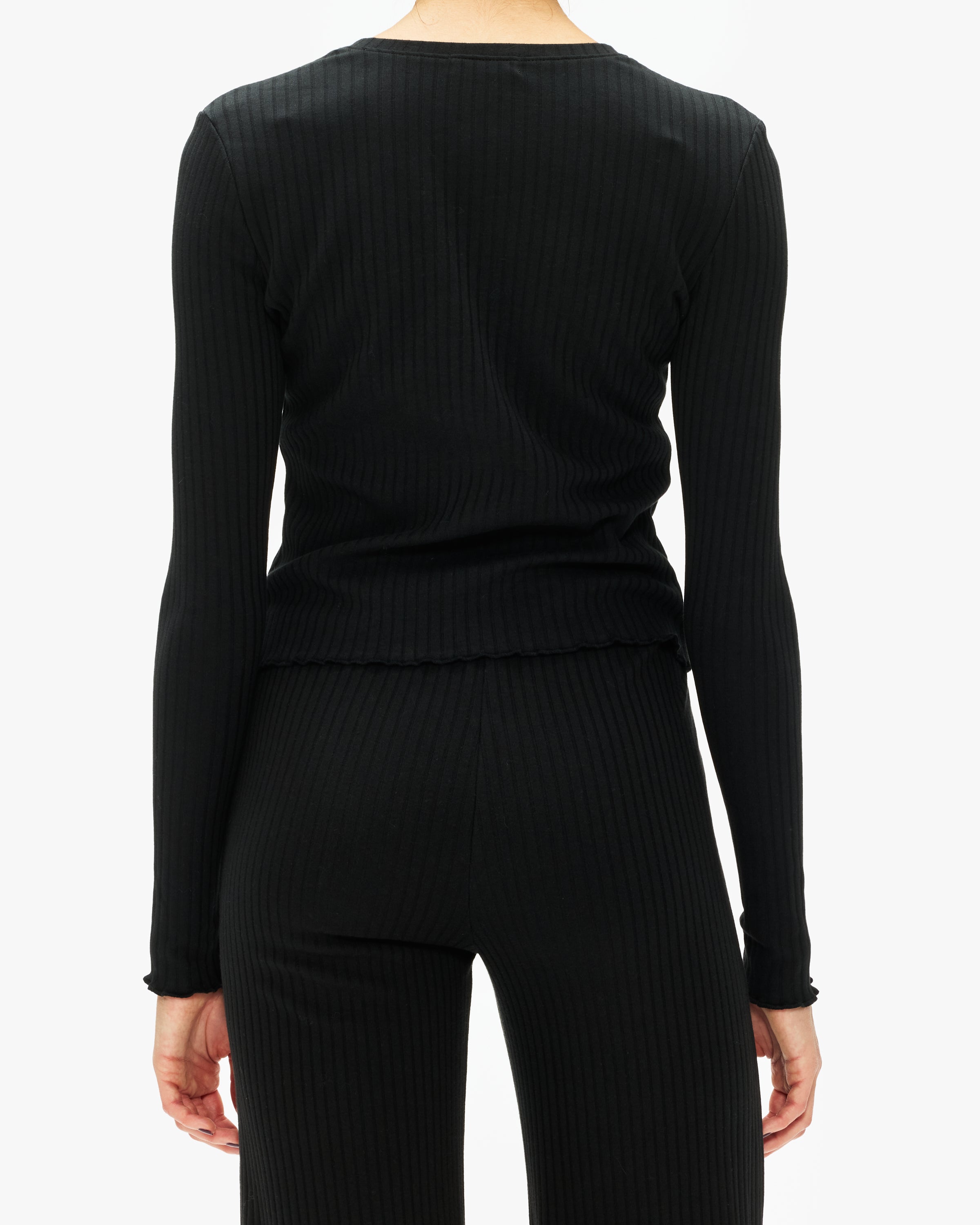 Goldie Wide Rib Long Sleeve Crop Cardi