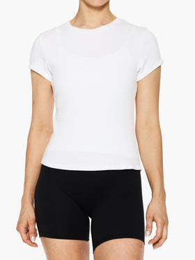 Perfect White Tee Jude Ribbed Baby Tee