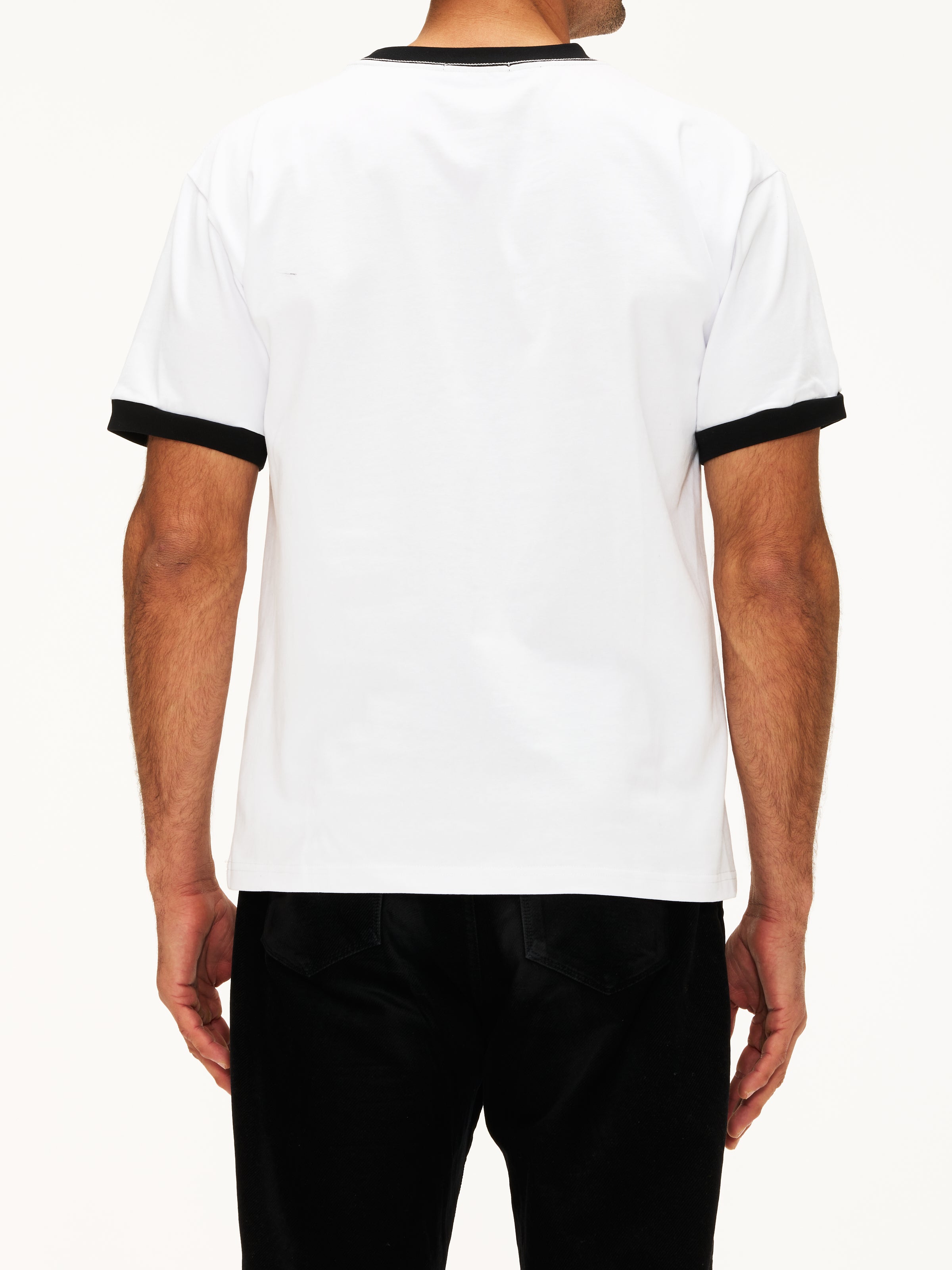 Equinox Unisex White Ringer Tee
