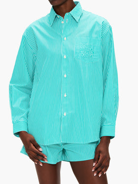 Sporty & Rich NY Crest Oversized Shirt