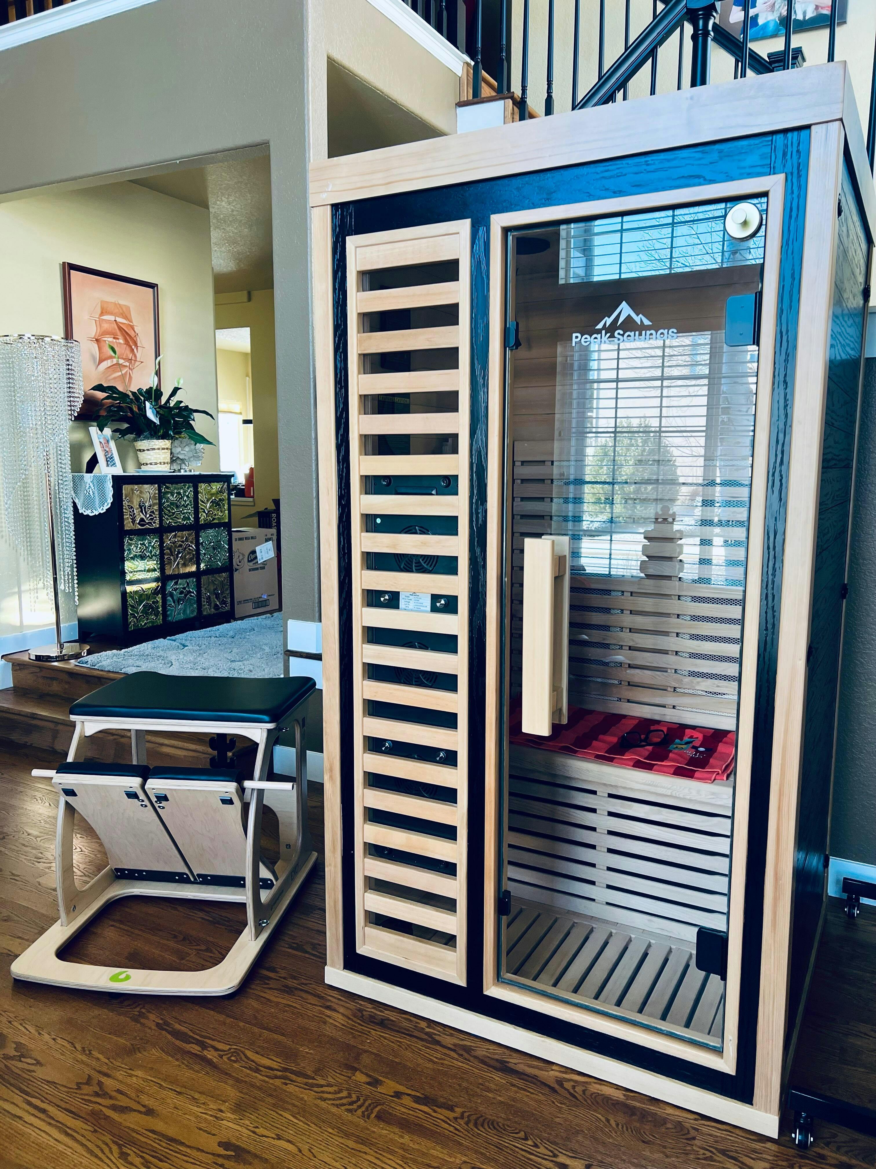 Shasta 1-Person Full Spectrum Infrared Sauna with Full-Body Medical-Grade Red Light Therapy & Smart WiFi App Control