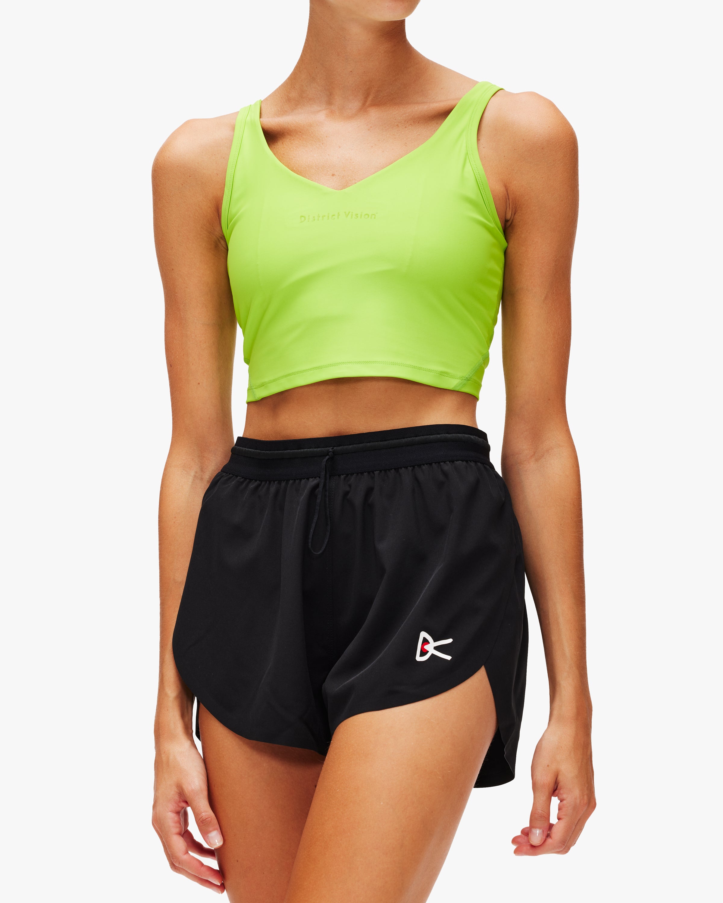 District Vision Cropped Recycled Light Support Bra