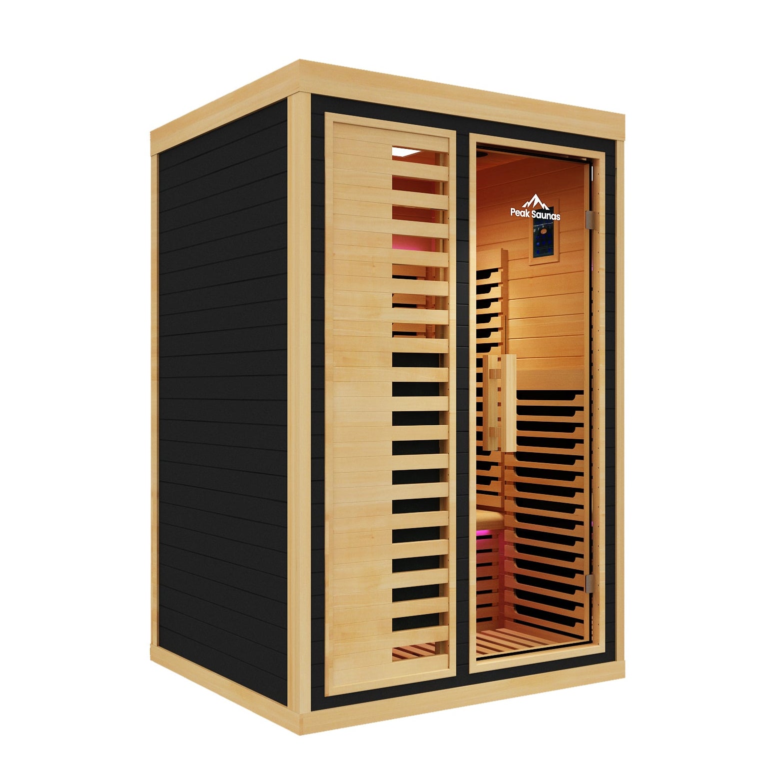 Everest 2-Person Full Spectrum Infrared Sauna with Full-Body Medical-Grade Red Light Therapy & Smart WiFi App Control