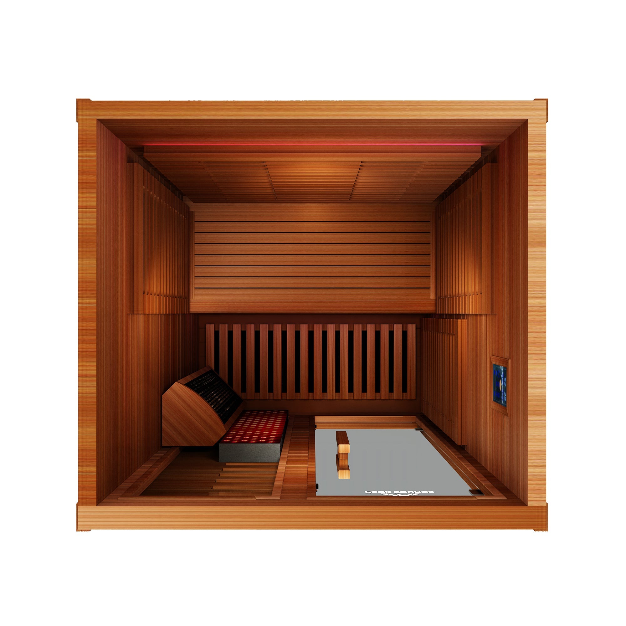 Fuji 2-Person Full Spectrum Infrared Sauna with Full-Body Medical-Grade Red Light Therapy & Smart WiFi App Control
