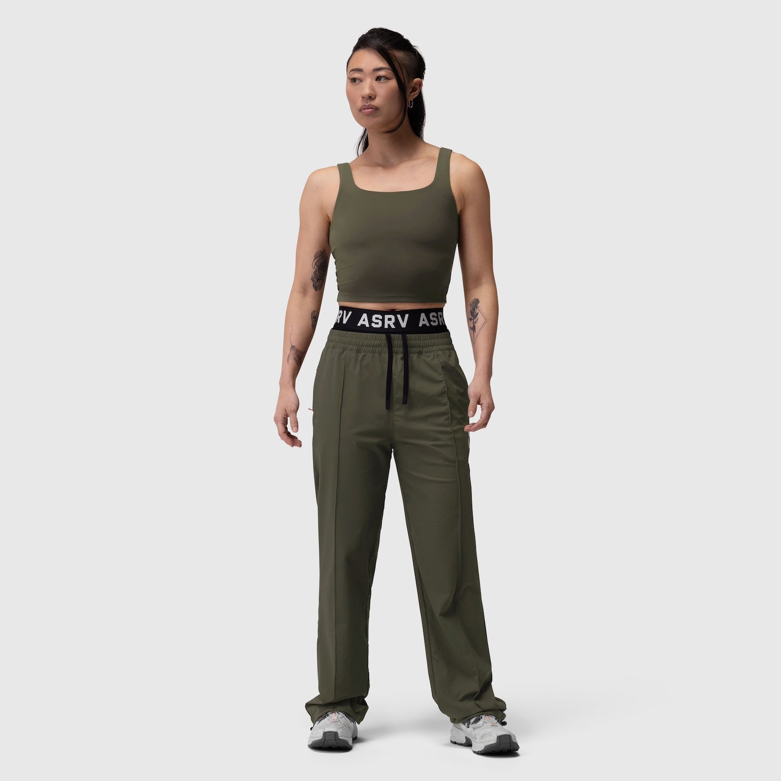 W022. LYCRA® 2-in-1 Tank Top - Olive