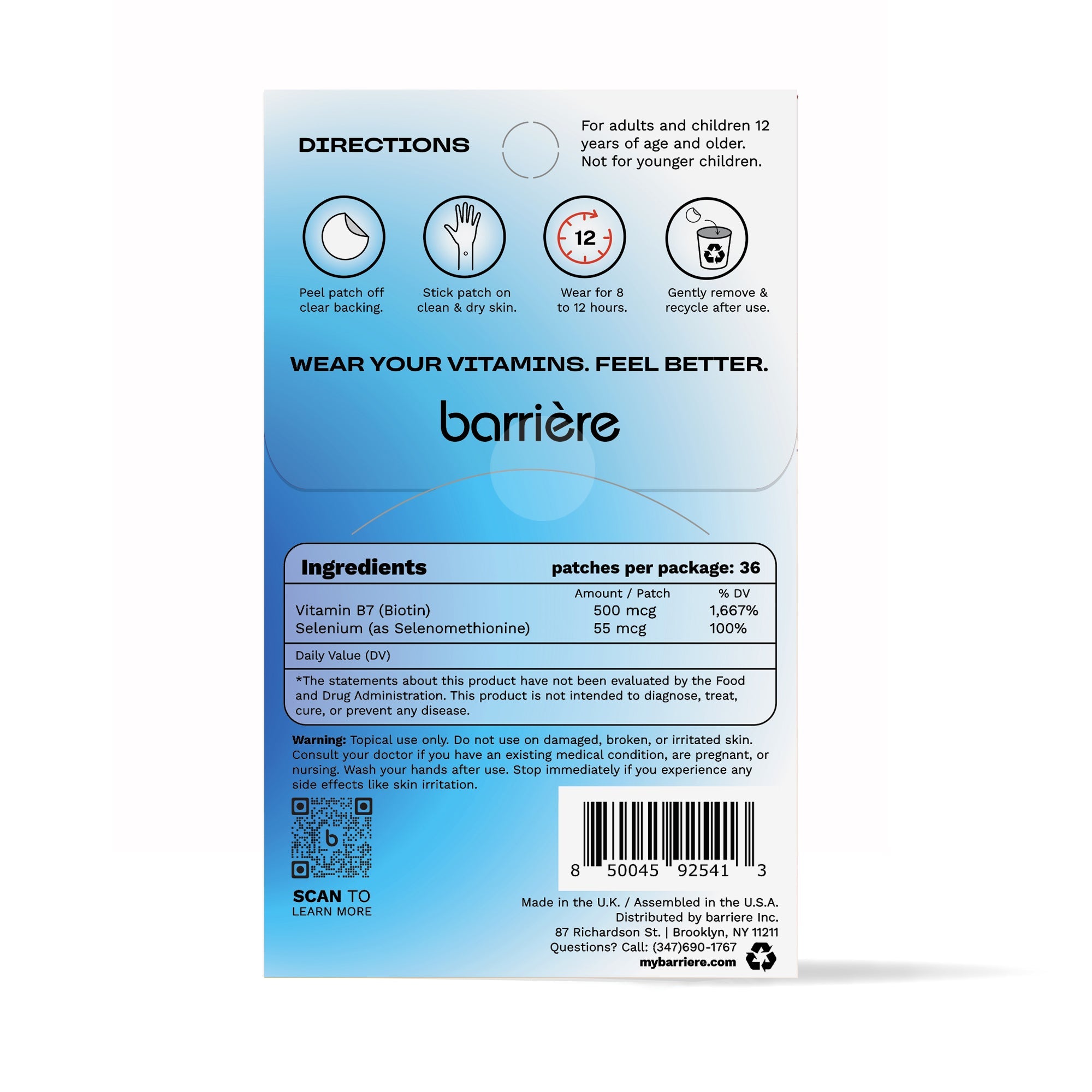 barrière Biotin (B7) Patch