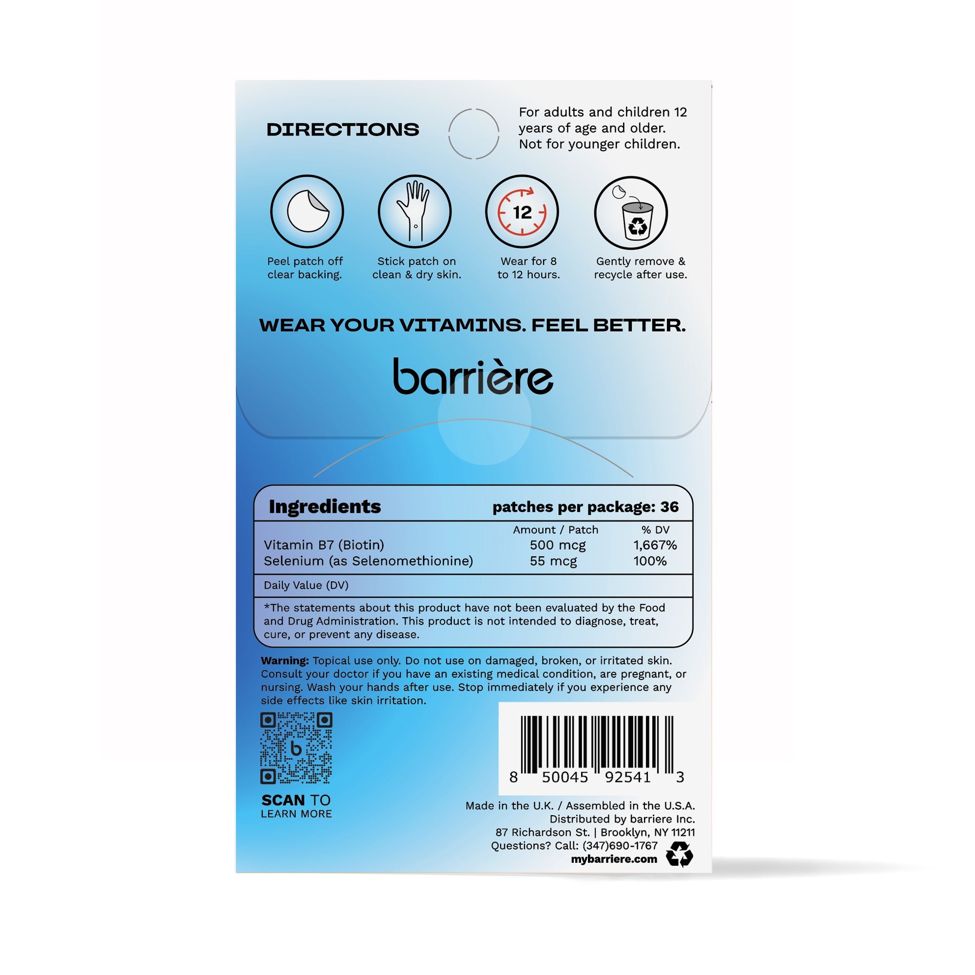 barrière Biotin (B7) Patch