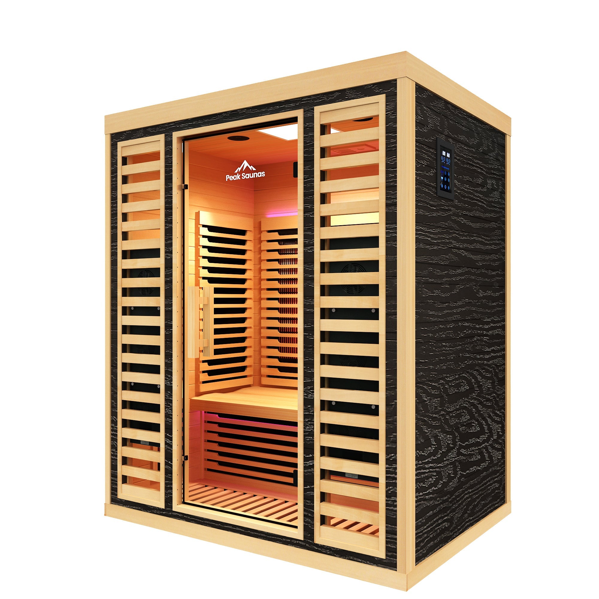 Denali 3-Person Full Spectrum Infrared Sauna with Full-Body Medical-Grade Red Light Therapy & Smart WiFi App Control