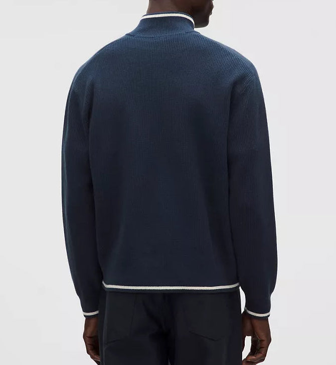 Lululemon Cotton-Blend Knit Full-Zip Sweater