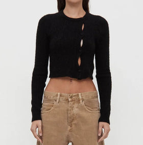 Nagnata Cable Knit Wool Cardigan