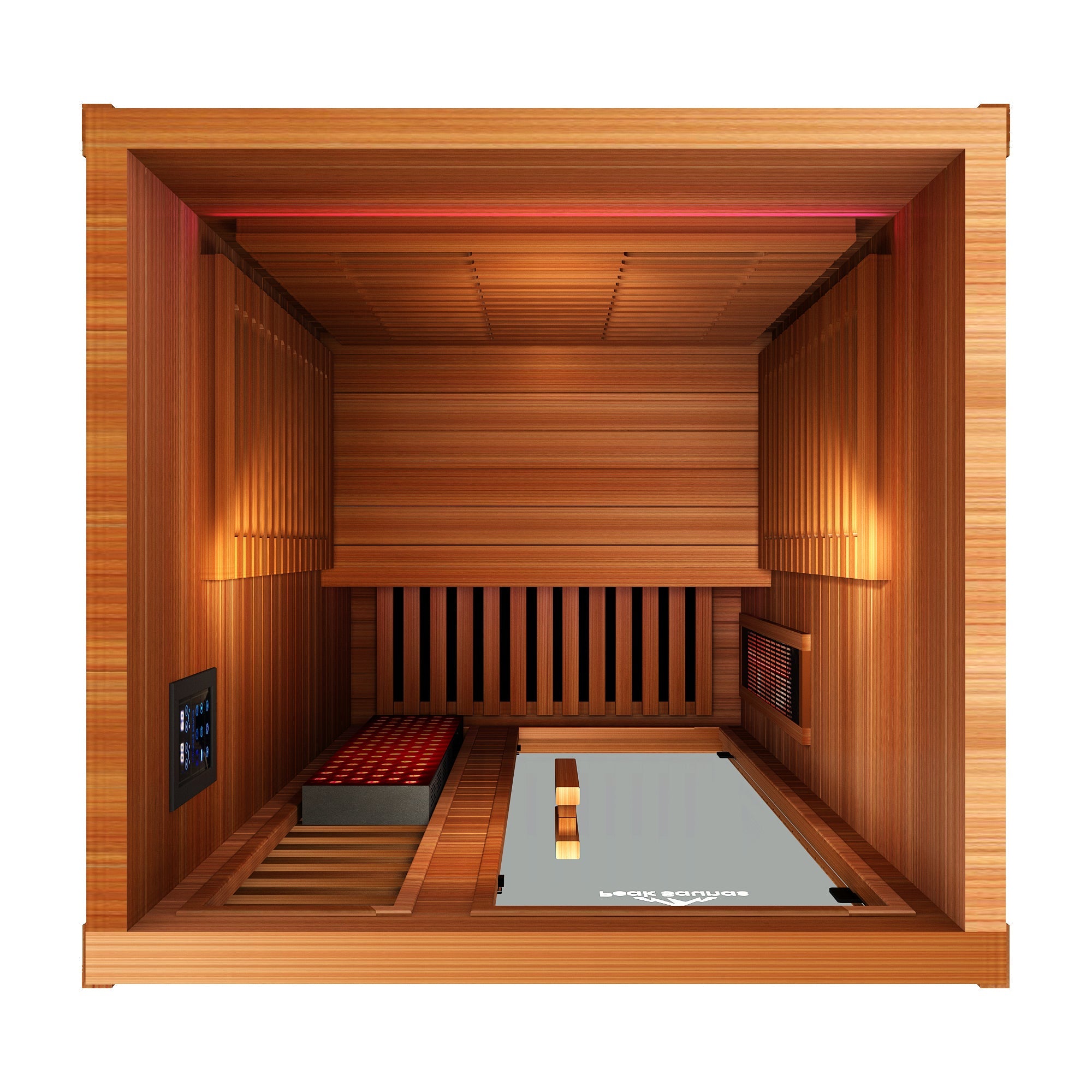 Rainier 1-Person Full Spectrum Infrared Sauna with Full-Body Medical-Grade Red Light Therapy & Smart WiFi App Control