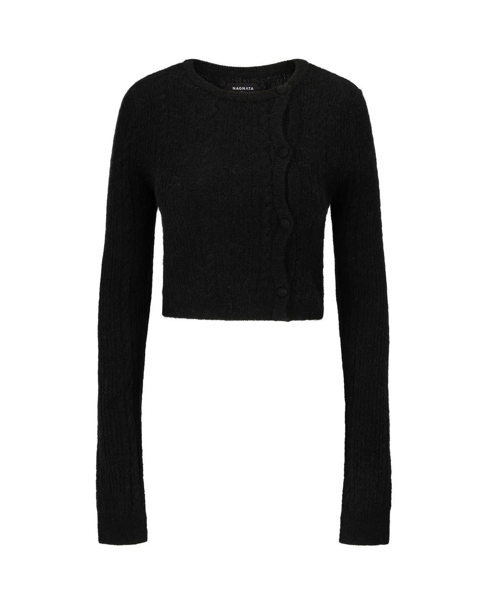 Nagnata Cable Knit Wool Cardigan