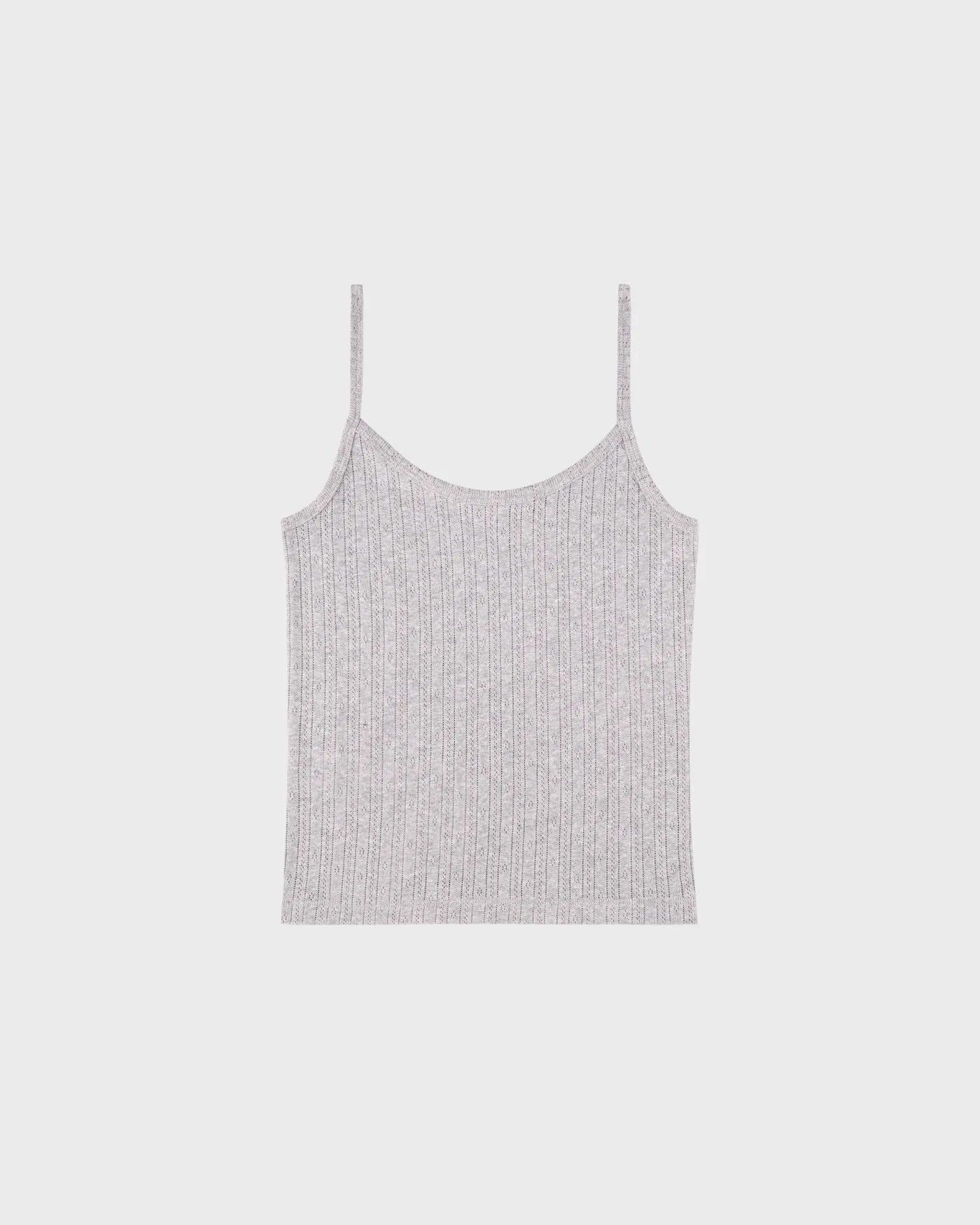 Sporty & Rich Signature Logo Pointelle Tank