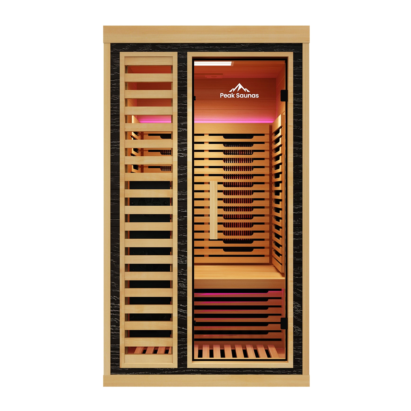 Shasta 1-Person Full Spectrum Infrared Sauna with Full-Body Medical-Grade Red Light Therapy & Smart WiFi App Control
