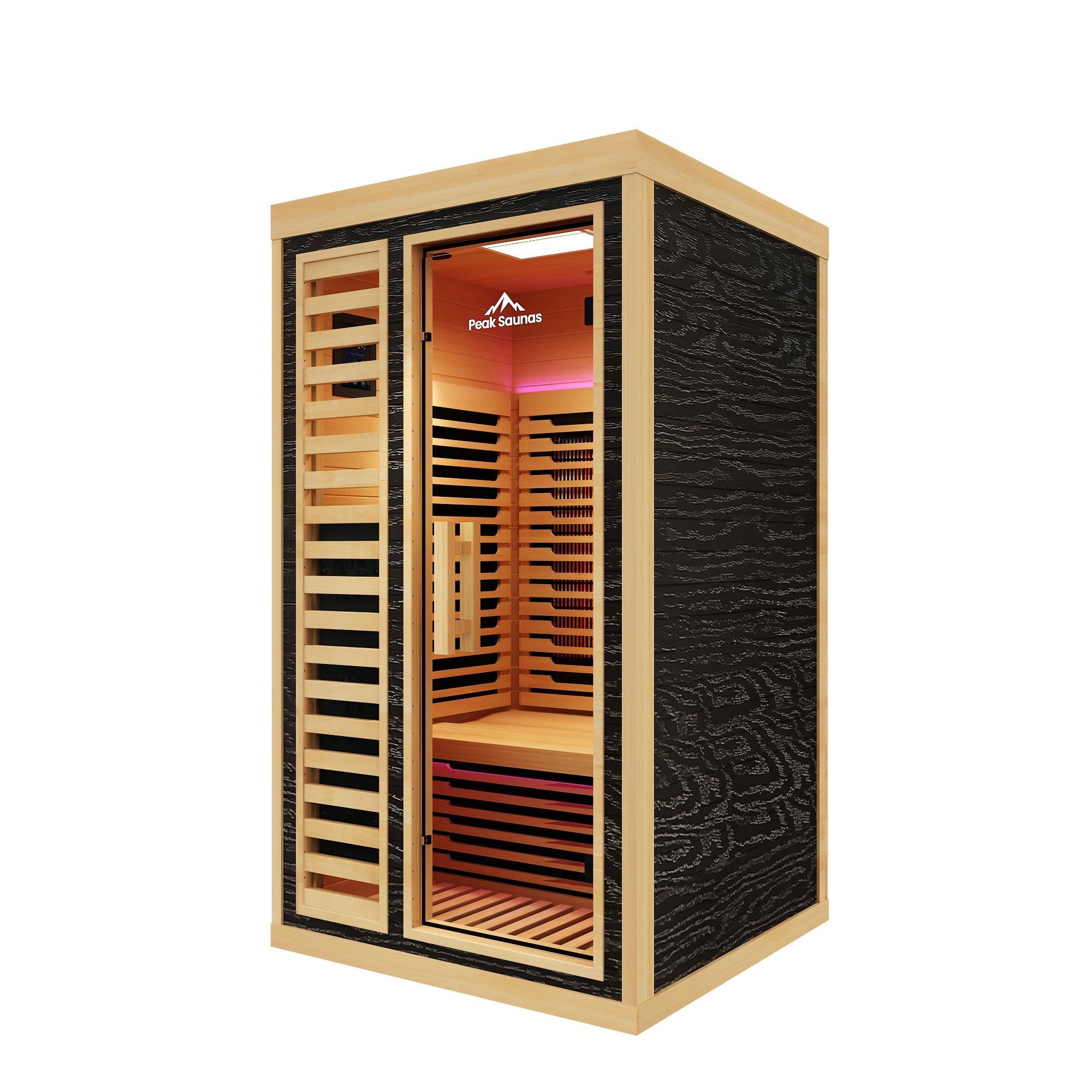 Shasta 1-Person Full Spectrum Infrared Sauna with Full-Body Medical-Grade Red Light Therapy & Smart WiFi App Control