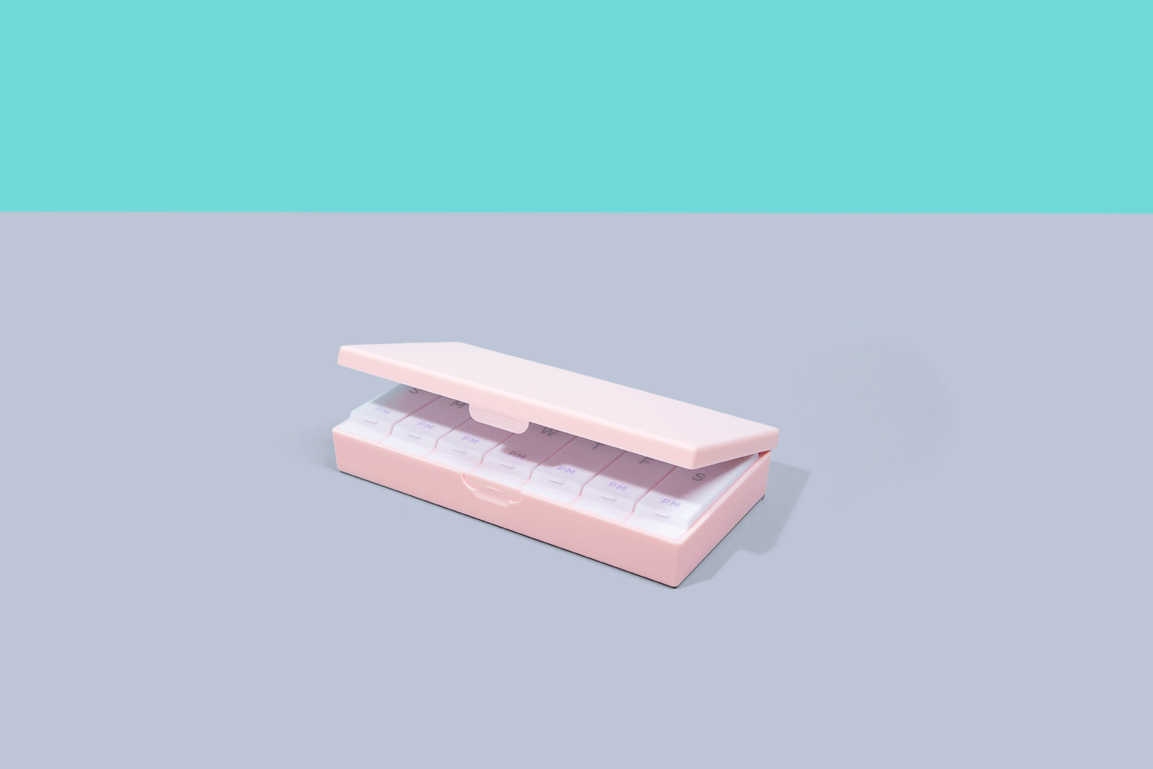 Port & Polish Blush Pink AM/PM Pill Box