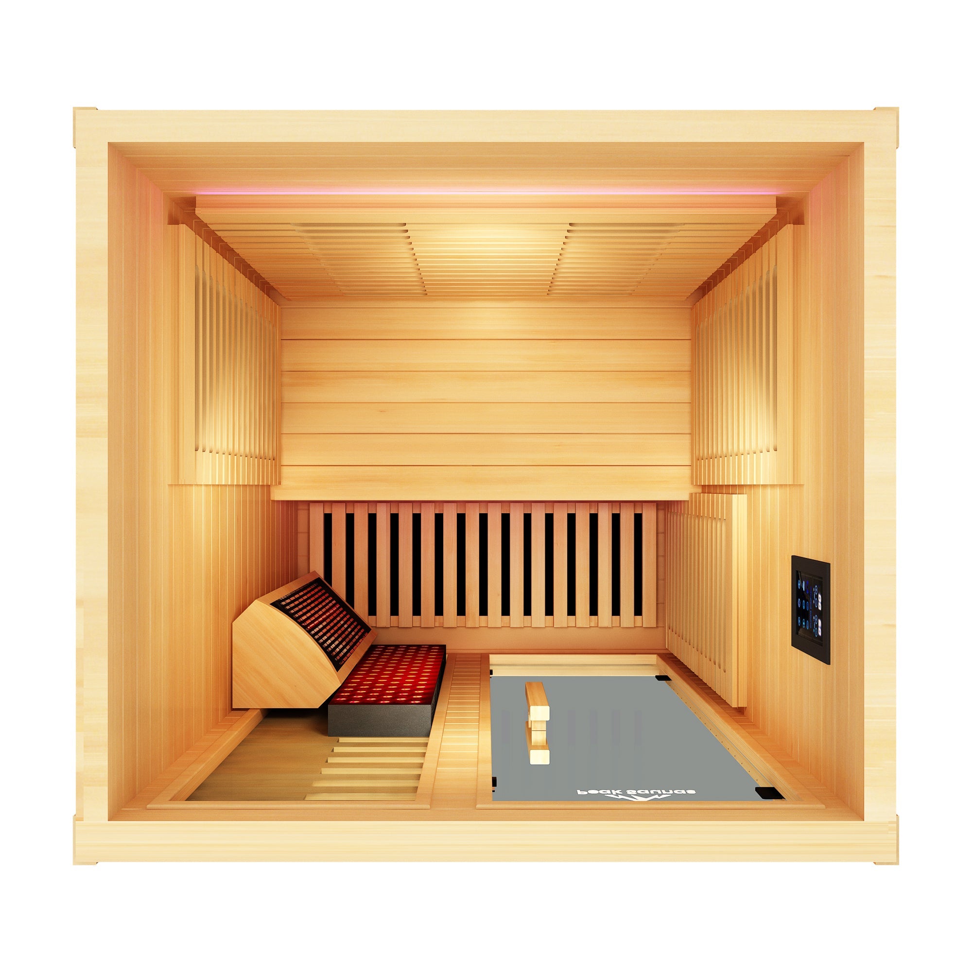 Everest 2-Person Full Spectrum Infrared Sauna with Full-Body Medical-Grade Red Light Therapy & Smart WiFi App Control