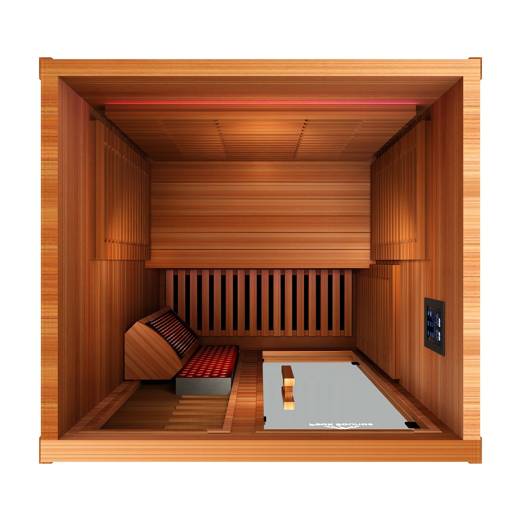 Fuji 2-Person Full Spectrum Infrared Sauna with Full-Body Medical-Grade Red Light Therapy & Smart WiFi App Control