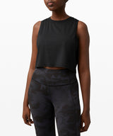 LULULEMON MUSCLE LOVE CROP TANK BLACK